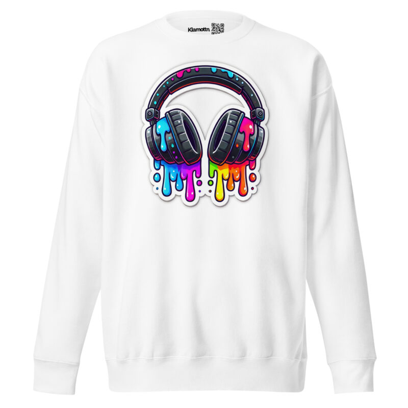 Kopfhörer im Farbrausch Unisex-Premium-Pullover – Sweatshirts – klamottn.de