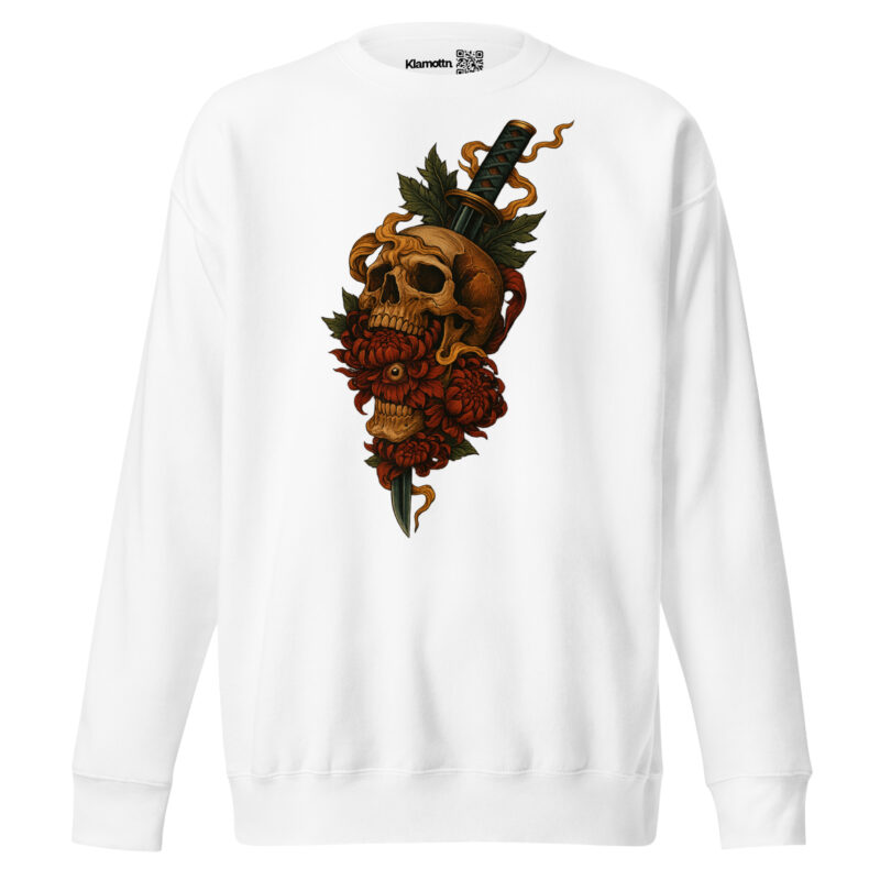 Schädel & Klinge - Das Auge der Vergänglichkeit Unisex-Premium-Pullover – Sweatshirts – klamottn.de