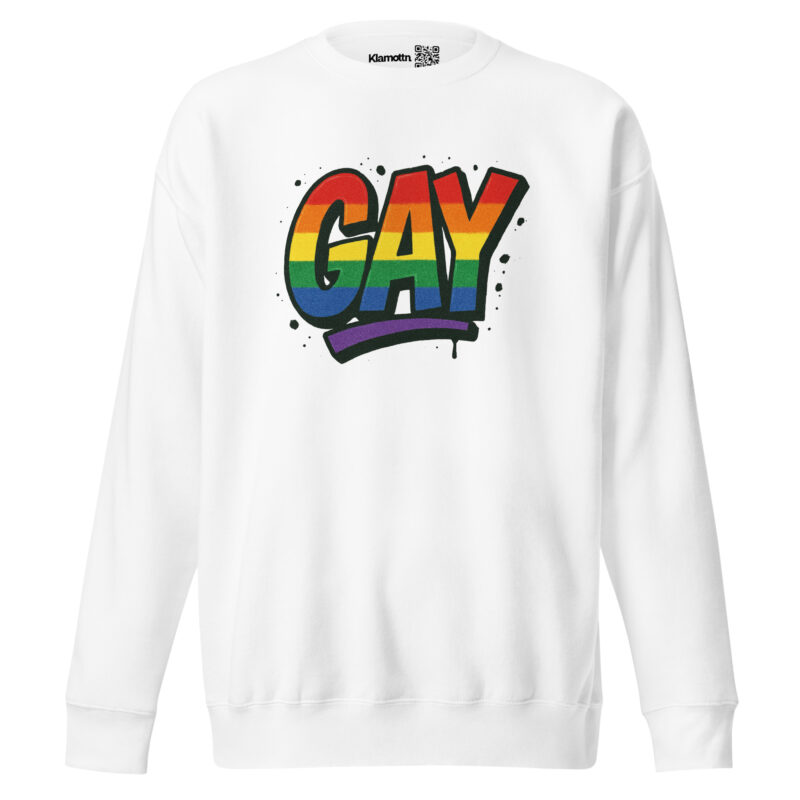 Gay Graffiti Pride Unisex-Premium-Pullover – Sweatshirts – klamottn.de