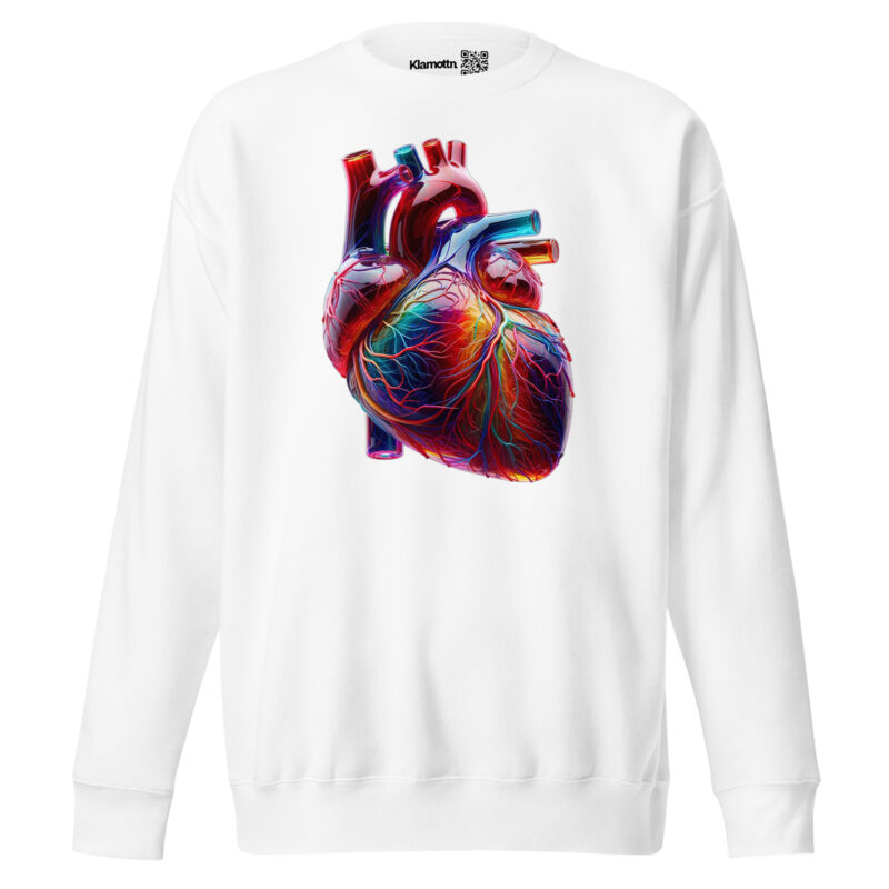 Glas Herz in Farbenpracht Unisex-Premium-Pullover – Sweatshirts – klamottn.de