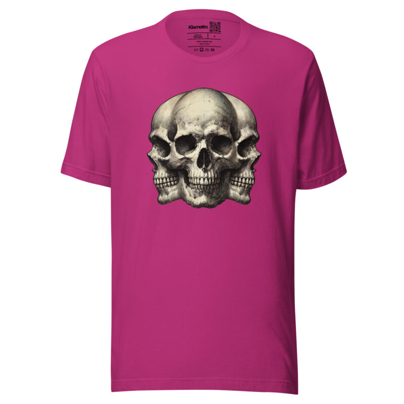 Dreifacher Totenschädel Unisex-T-Shirt – T-Shirts – klamottn.de