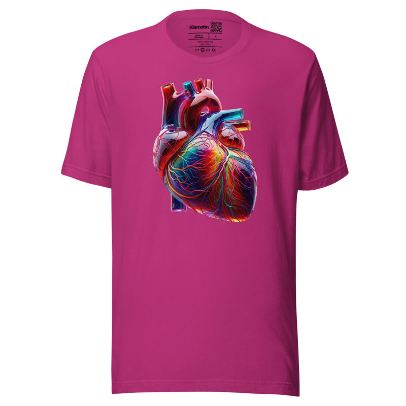 Glas Herz in Farbenpracht Unisex-T-Shirt – T-Shirts – klamottn.de