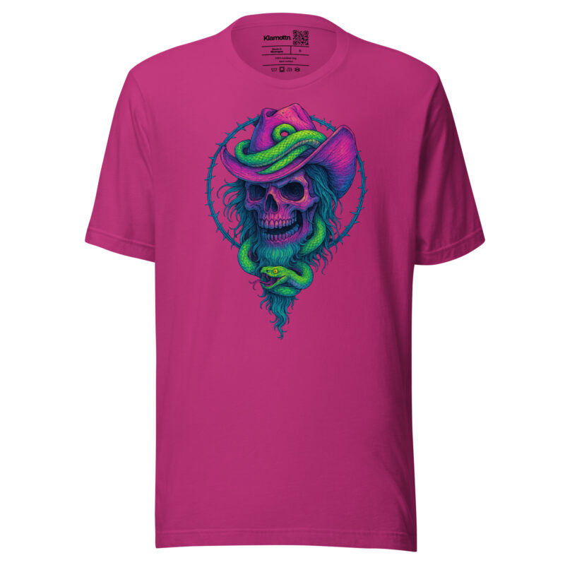 Schädelcowboy mit Schlange Unisex-T-Shirt – T-Shirts – klamottn.de