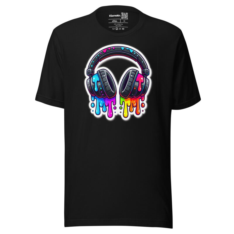 Kopfhörer im Farbrausch Unisex-T-Shirt – T-Shirts – klamottn.de