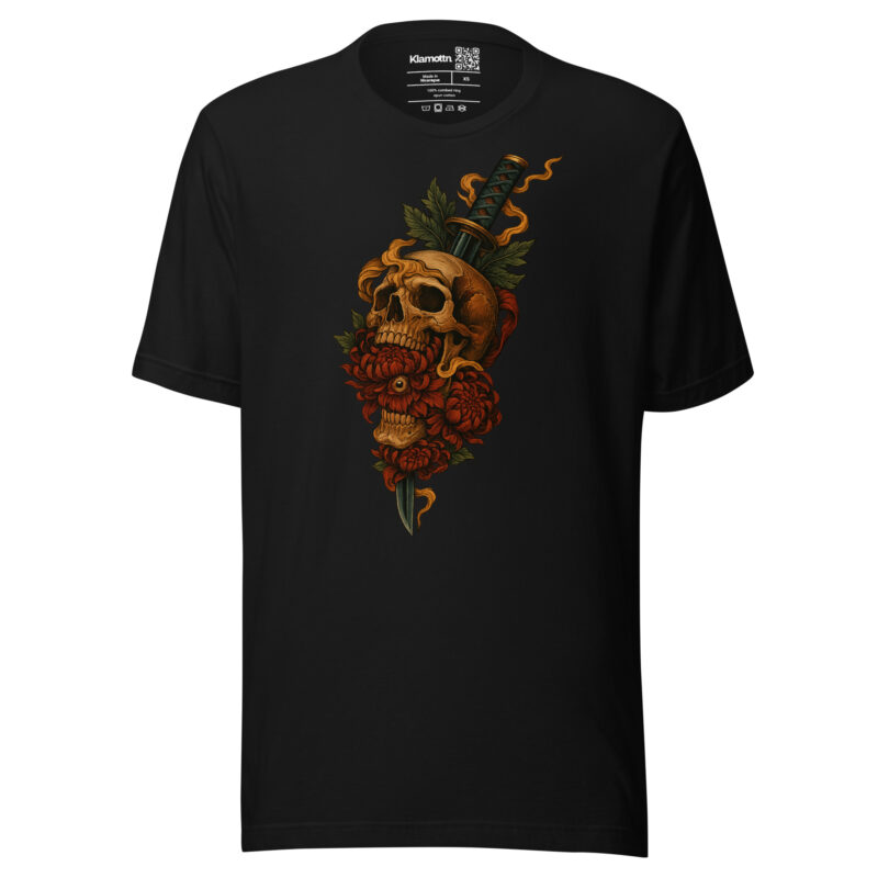Schädel & Klinge - Das Auge der Vergänglichkeit Unisex-T-Shirt – T-Shirts – klamottn.de
