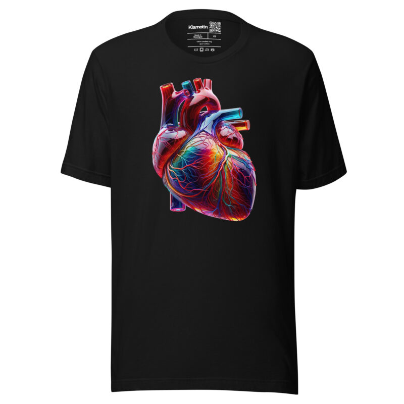 Glas Herz in Farbenpracht Unisex-T-Shirt – T-Shirts – klamottn.de