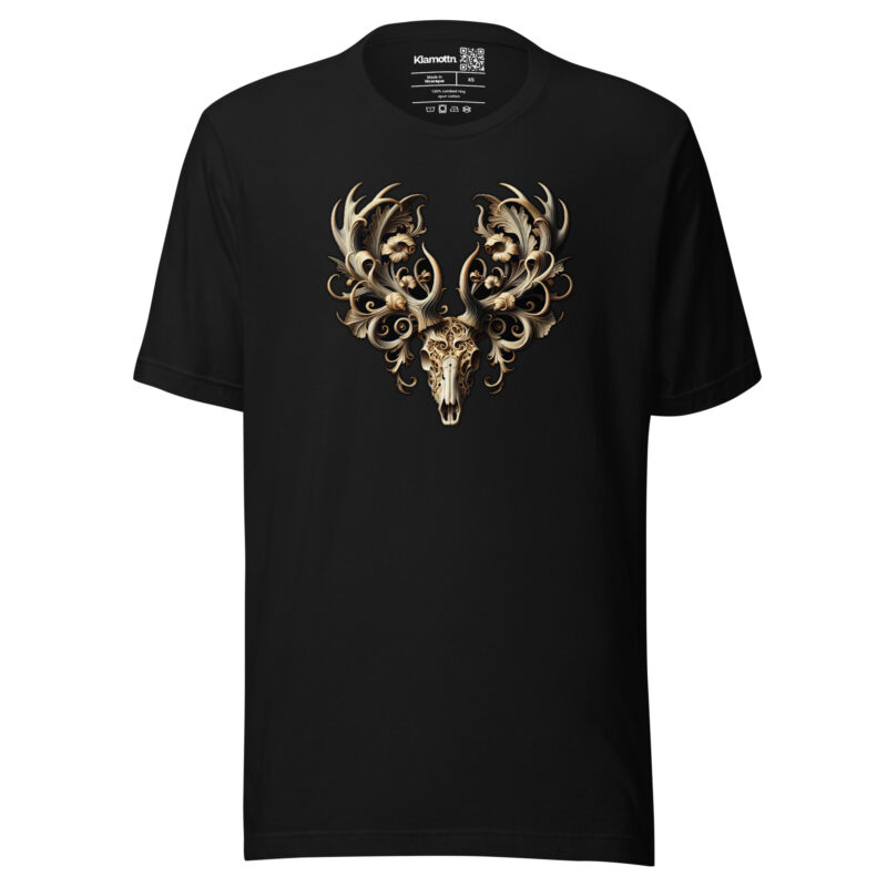 Ornamentaler Hirschschädel Unisex-T-Shirt – T-Shirts – klamottn.de