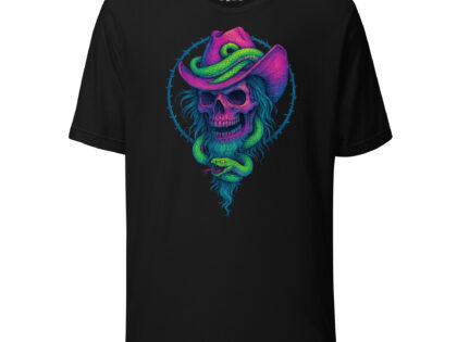 Schädelcowboy mit Schlange Unisex-T-Shirt – T-Shirts – klamottn.de Schädelcowboy mit Schlange Unisex-T-Shirt – T-Shirts – klamottn.de