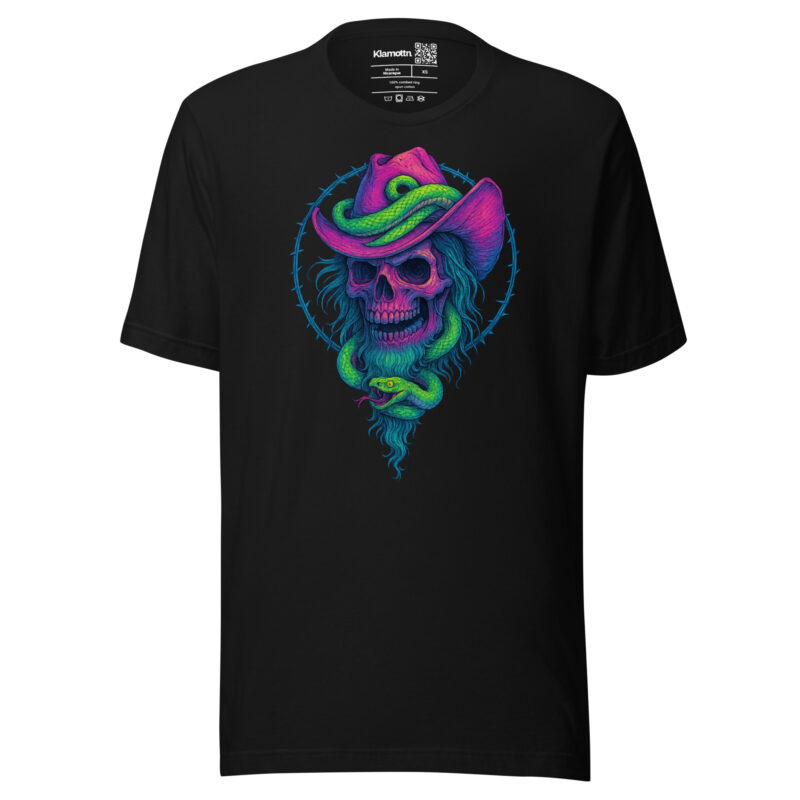 Schädelcowboy mit Schlange Unisex-T-Shirt – T-Shirts – klamottn.de