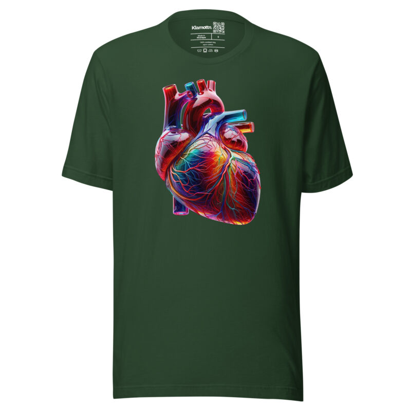 Glas Herz in Farbenpracht Unisex-T-Shirt – T-Shirts – klamottn.de