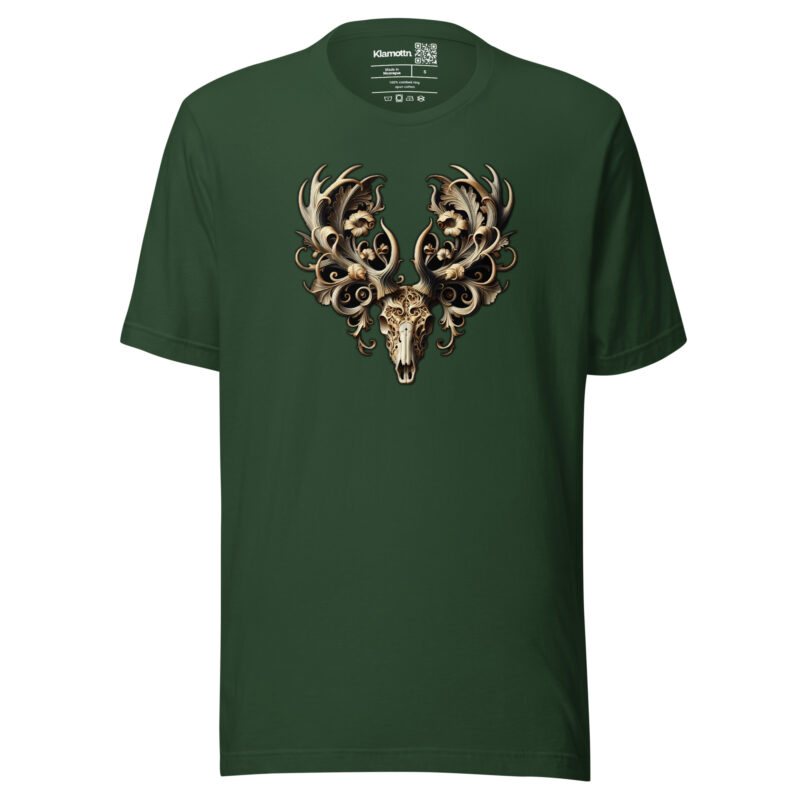 Ornamentaler Hirschschädel Unisex-T-Shirt – T-Shirts – klamottn.de