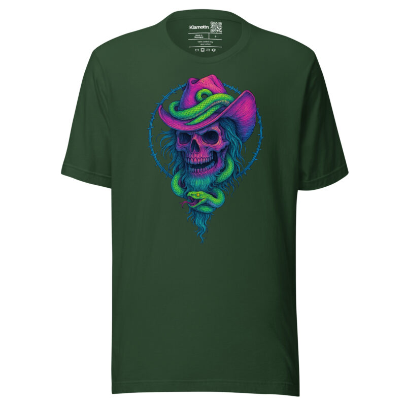 Schädelcowboy mit Schlange Unisex-T-Shirt – T-Shirts – klamottn.de