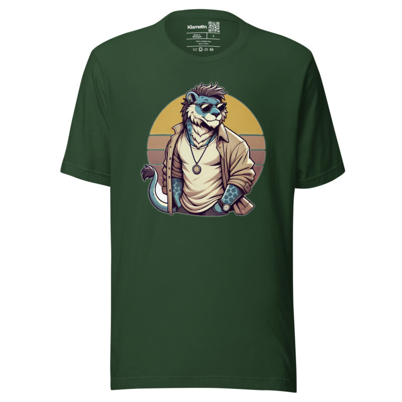 Retro-Leo im Streetstyle Unisex-T-Shirt – T-Shirts – klamottn.de