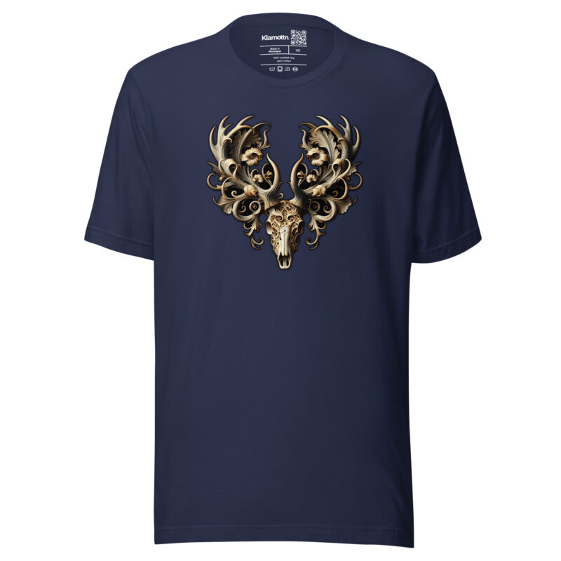 Ornamentaler Hirschschädel Unisex-T-Shirt – T-Shirts – klamottn.de