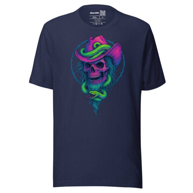 Schädelcowboy mit Schlange Unisex-T-Shirt – T-Shirts – klamottn.de