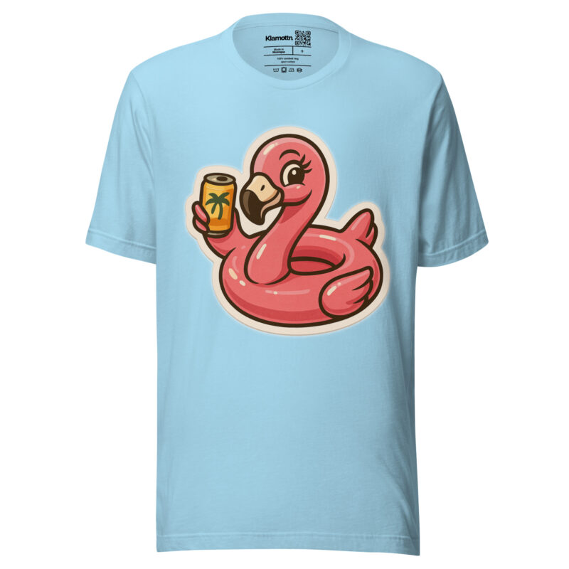 Flamingo mit Sommerdrink Unisex-T-Shirt – T-Shirts – klamottn.de