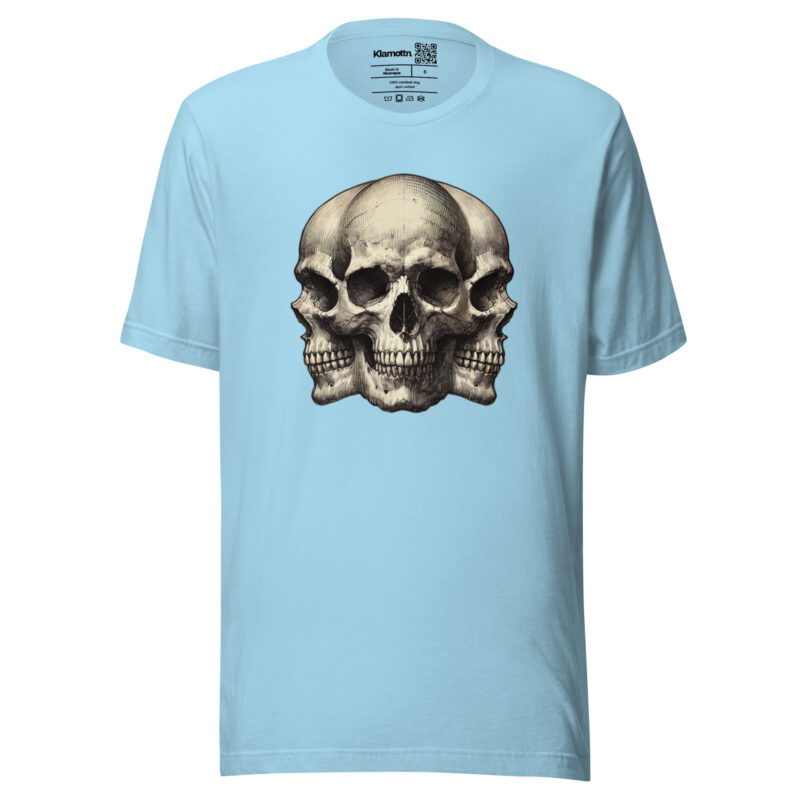 Dreifacher Totenschädel Unisex-T-Shirt – T-Shirts – klamottn.de
