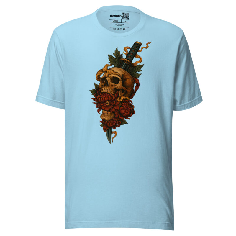 Schädel & Klinge - Das Auge der Vergänglichkeit Unisex-T-Shirt – T-Shirts – klamottn.de