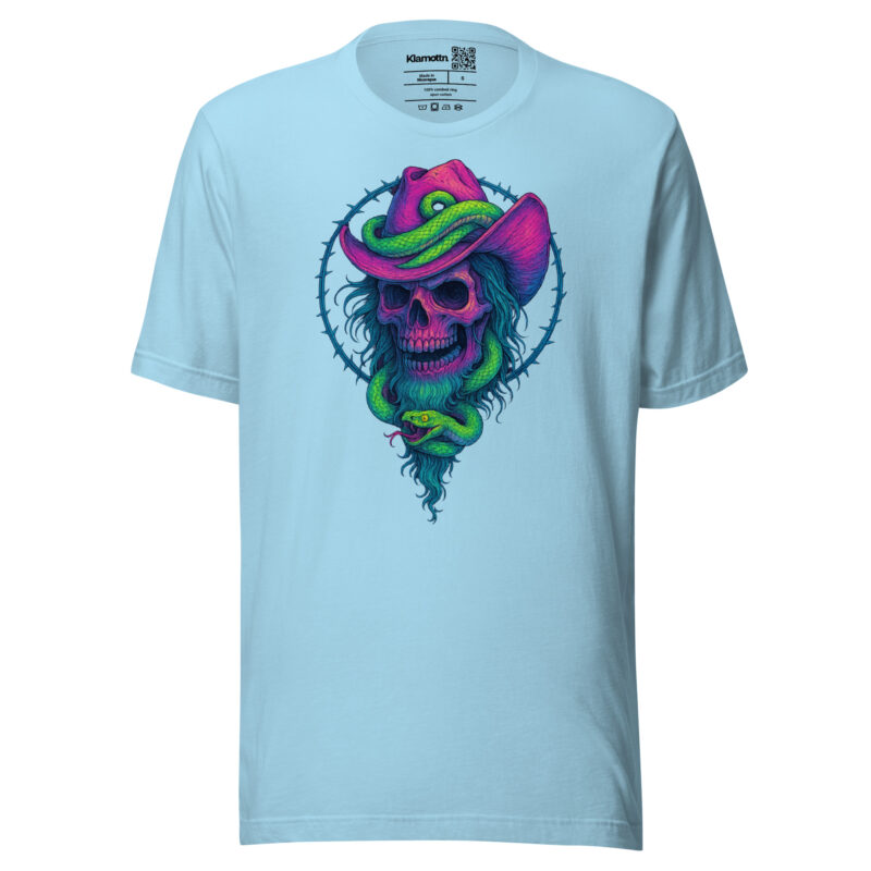Schädelcowboy mit Schlange Unisex-T-Shirt – T-Shirts – klamottn.de