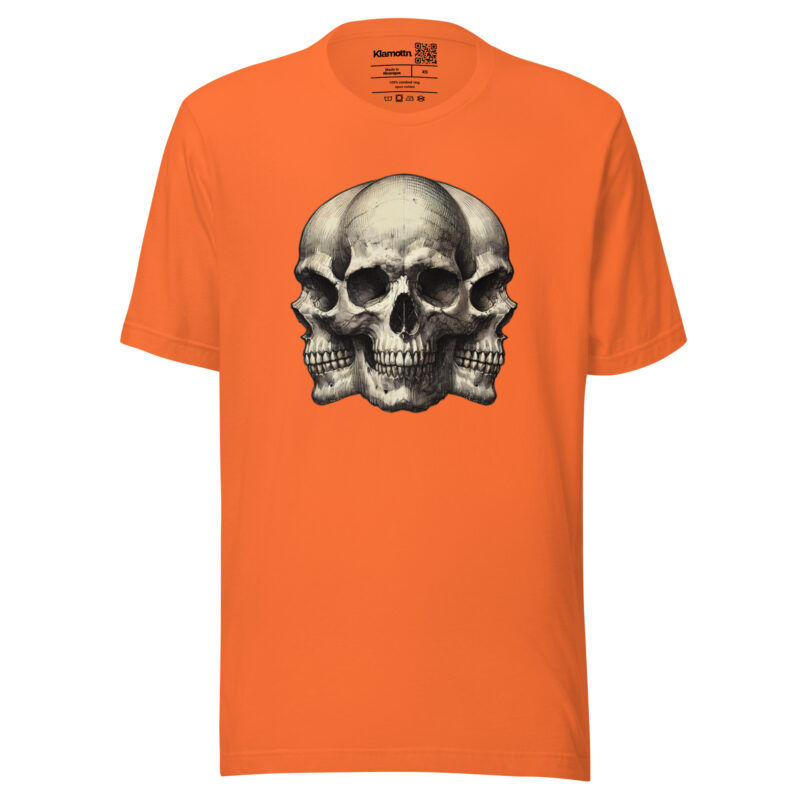 Dreifacher Totenschädel Unisex-T-Shirt – T-Shirts – klamottn.de