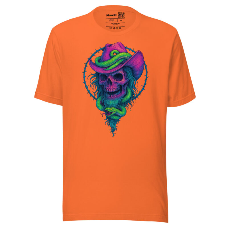 Schädelcowboy mit Schlange Unisex-T-Shirt – T-Shirts – klamottn.de