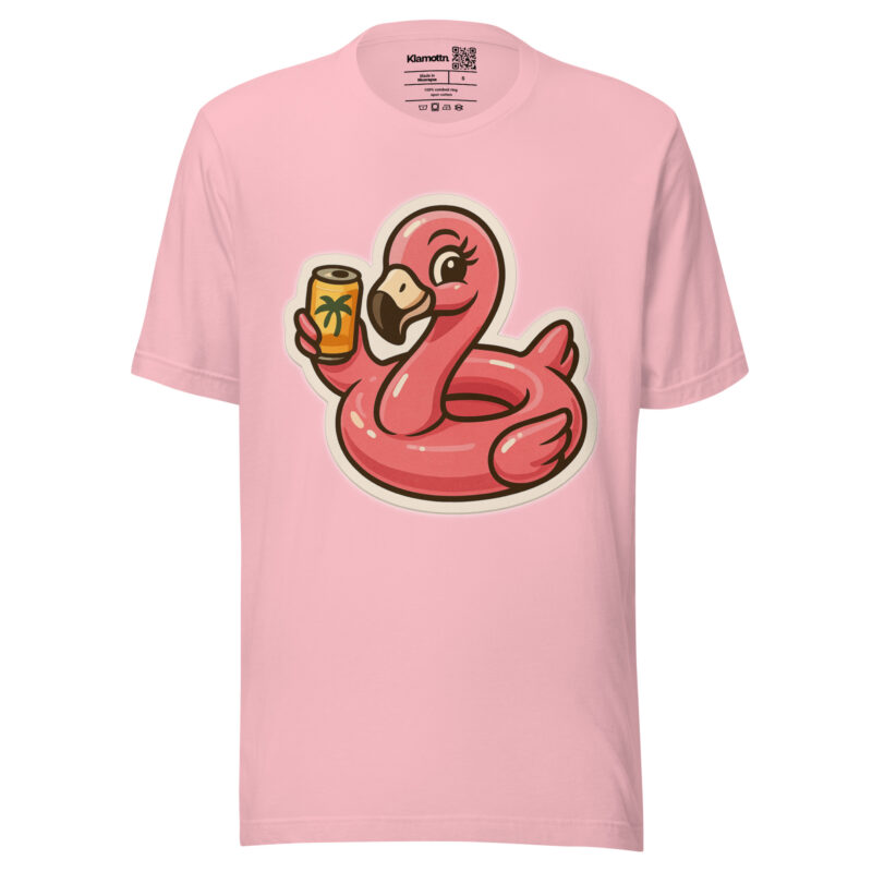 Flamingo mit Sommerdrink Unisex-T-Shirt – T-Shirts – klamottn.de