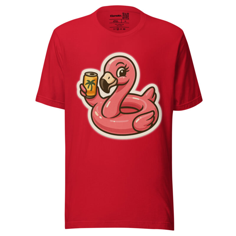 Flamingo mit Sommerdrink Unisex-T-Shirt – T-Shirts – klamottn.de