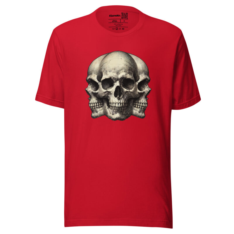 Dreifacher Totenschädel Unisex-T-Shirt – T-Shirts – klamottn.de