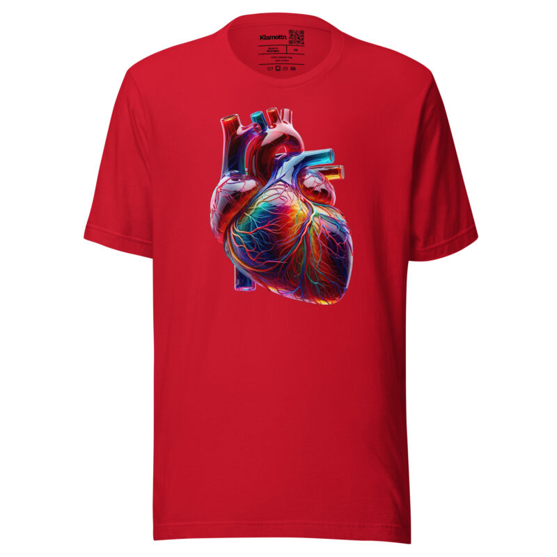 Glas Herz in Farbenpracht Unisex-T-Shirt – T-Shirts – klamottn.de