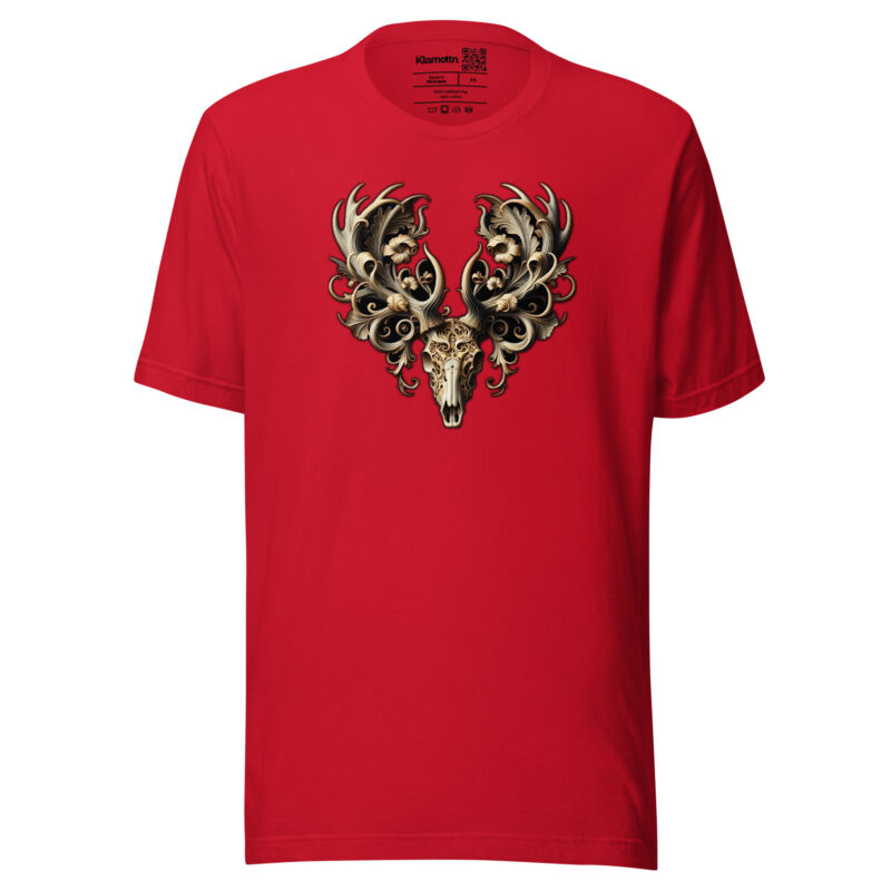 Ornamentaler Hirschschädel Unisex-T-Shirt – T-Shirts – klamottn.de