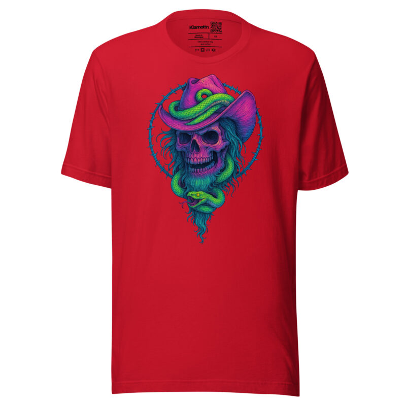 Schädelcowboy mit Schlange Unisex-T-Shirt – T-Shirts – klamottn.de
