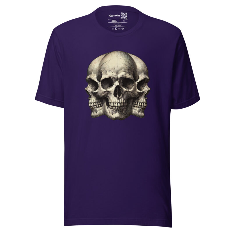 Dreifacher Totenschädel Unisex-T-Shirt – T-Shirts – klamottn.de