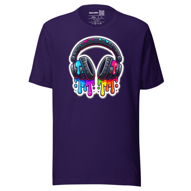 Kopfhörer im Farbrausch Unisex-T-Shirt – T-Shirts – klamottn.de
