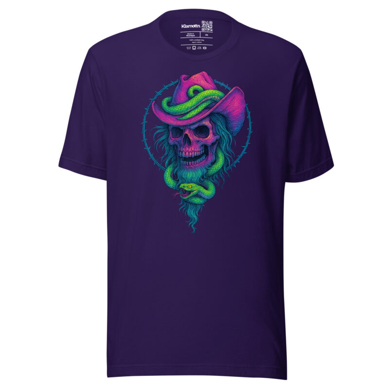 Schädelcowboy mit Schlange Unisex-T-Shirt – T-Shirts – klamottn.de