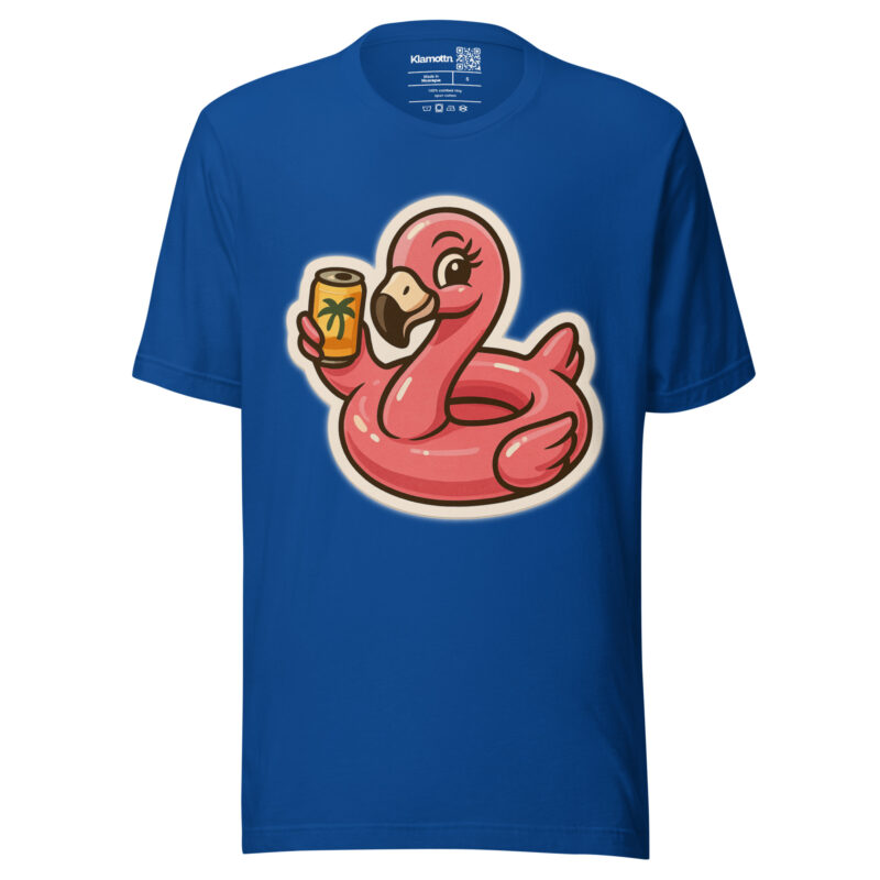 Flamingo mit Sommerdrink Unisex-T-Shirt – T-Shirts – klamottn.de