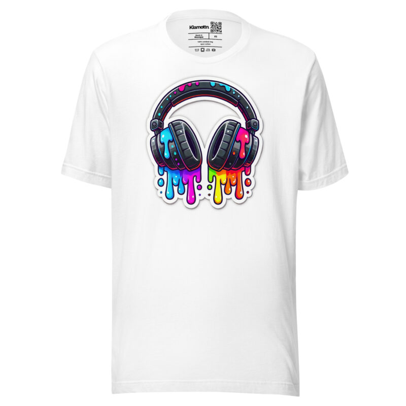 Kopfhörer im Farbrausch Unisex-T-Shirt – T-Shirts – klamottn.de
