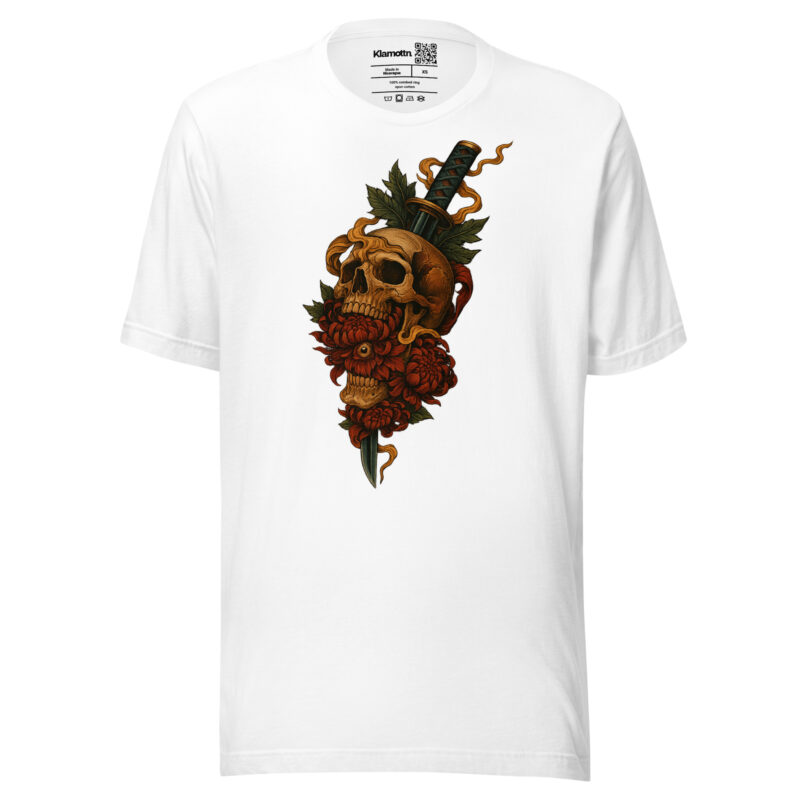 Schädel & Klinge - Das Auge der Vergänglichkeit Unisex-T-Shirt – T-Shirts – klamottn.de