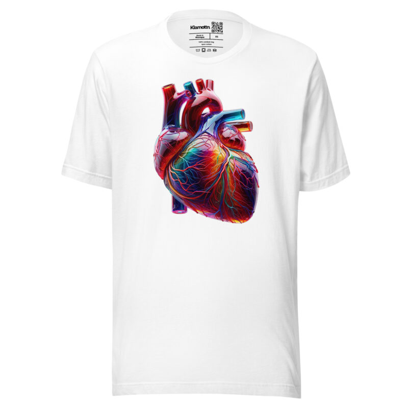 Glas Herz in Farbenpracht Unisex-T-Shirt – T-Shirts – klamottn.de