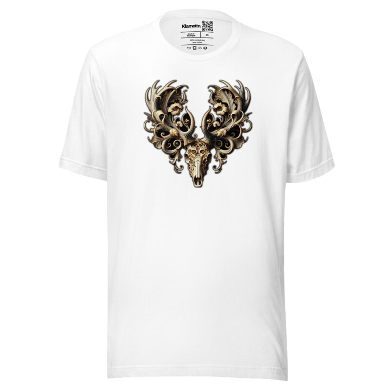 Ornamentaler Hirschschädel Unisex-T-Shirt – T-Shirts – klamottn.de