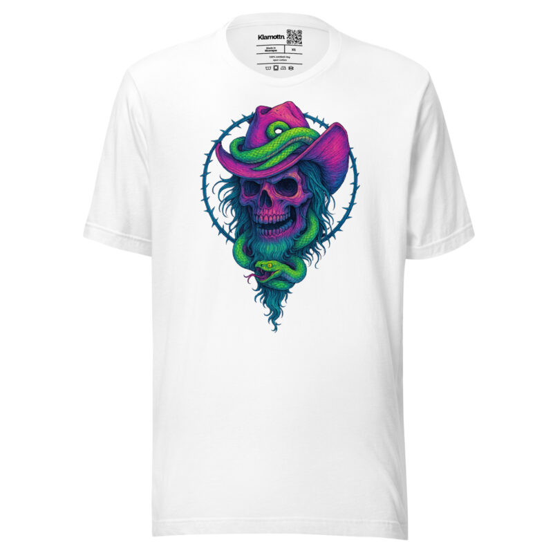 Schädelcowboy mit Schlange Unisex-T-Shirt – T-Shirts – klamottn.de