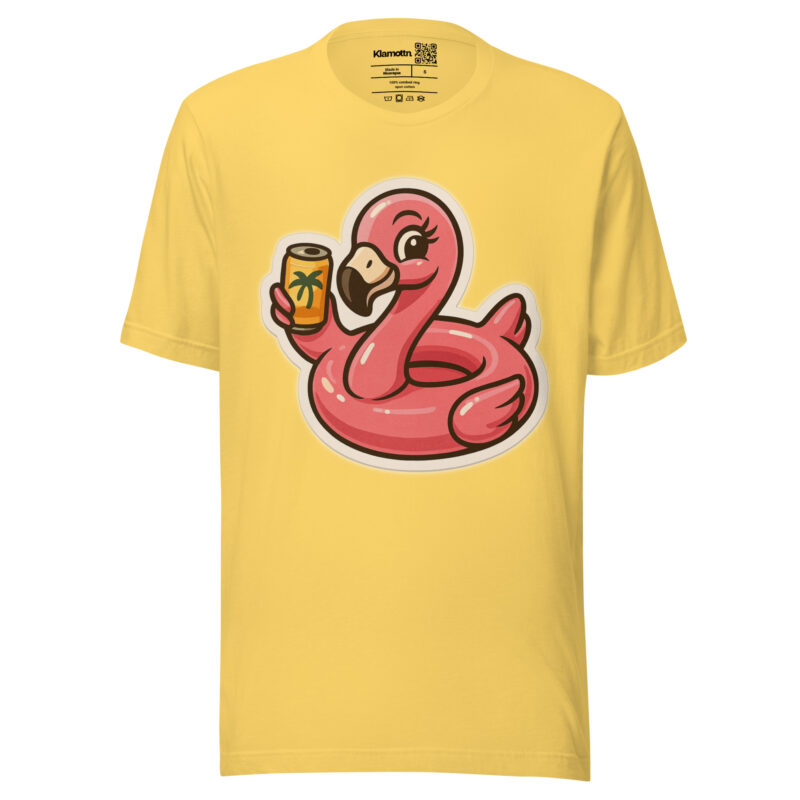 Flamingo mit Sommerdrink Unisex-T-Shirt – T-Shirts – klamottn.de