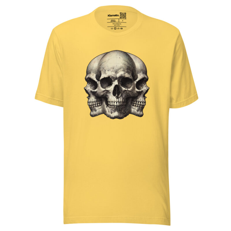 Dreifacher Totenschädel Unisex-T-Shirt – T-Shirts – klamottn.de