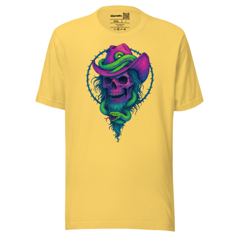 Schädelcowboy mit Schlange Unisex-T-Shirt – T-Shirts – klamottn.de