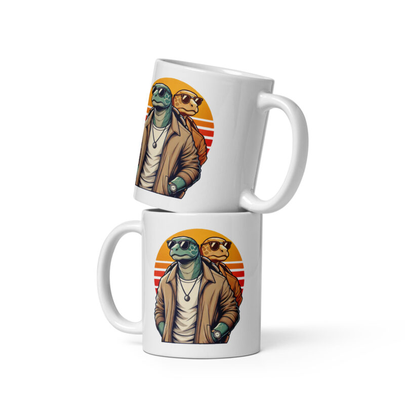 Schildkröten in Retro-Sunset-Style Tasse – Home & Living – klamottn.de