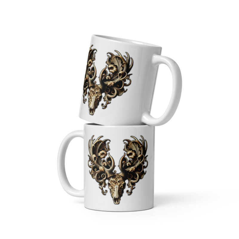Ornamentaler Hirschschädel Tasse – Home & Living – klamottn.de