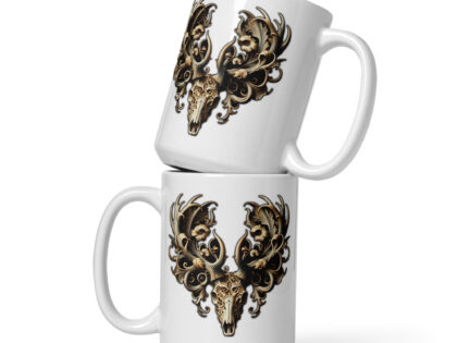 Ornamentaler Hirschschädel Tasse – Home & Living – klamottn.de Ornamentaler Hirschschädel Tasse – Home & Living – klamottn.de
