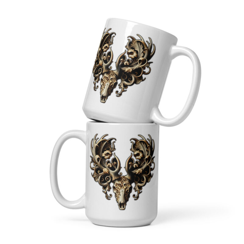 Ornamentaler Hirschschädel Tasse – Home & Living – klamottn.de