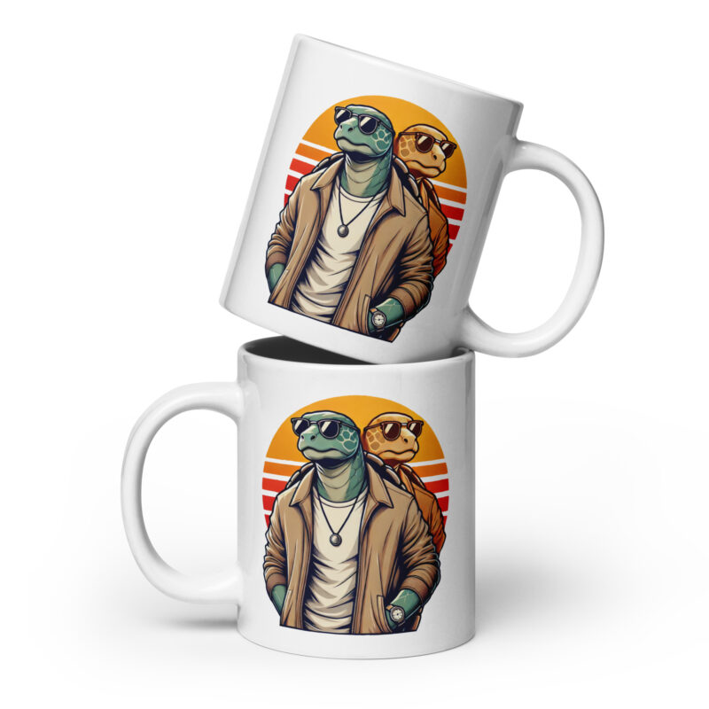 Schildkröten in Retro-Sunset-Style Tasse – Home & Living – klamottn.de