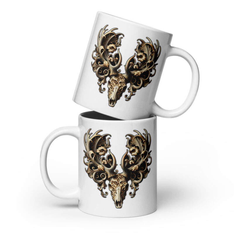 Ornamentaler Hirschschädel Tasse – Home & Living – klamottn.de