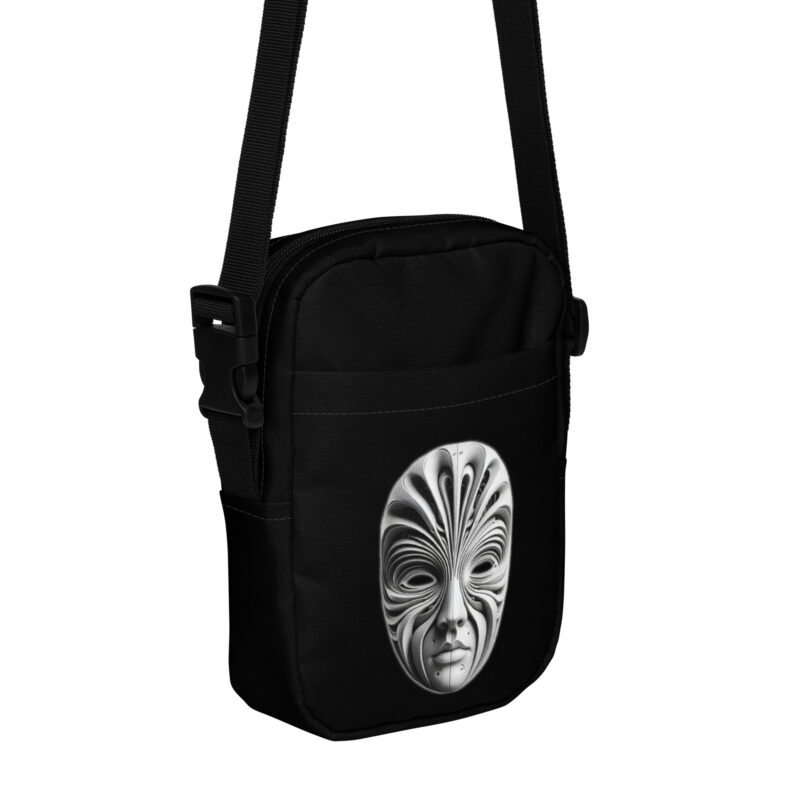 Futuristische Skulpturenmaske Umhängetasche – Accessoires – klamottn.de